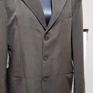 COD: 10170A – Blazer masculino,  Rosebelle, verde escuro, em poliéster,  tamanho 46,usado