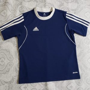 COD: 10178L – Camiseta infantil,  Adidas,  em poliéster,  tamanho 10/12 – SEMINOVO