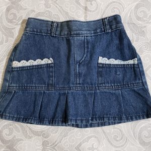 COD: 10199B – Saia jeans,  em algodão,  elástico atrás,  tamanho 4 – INFANTIL