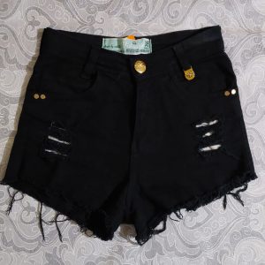 COD: 10399B – Shorts Vidalle, em algodão e elastano, cor preto, tamanho 38, seminovo